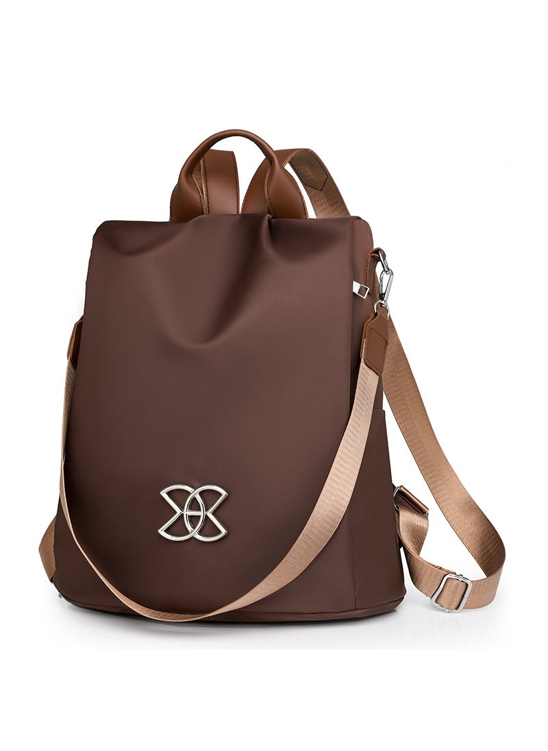 2024 Chic Oxford Womens Backpack Anti-Theft Brown