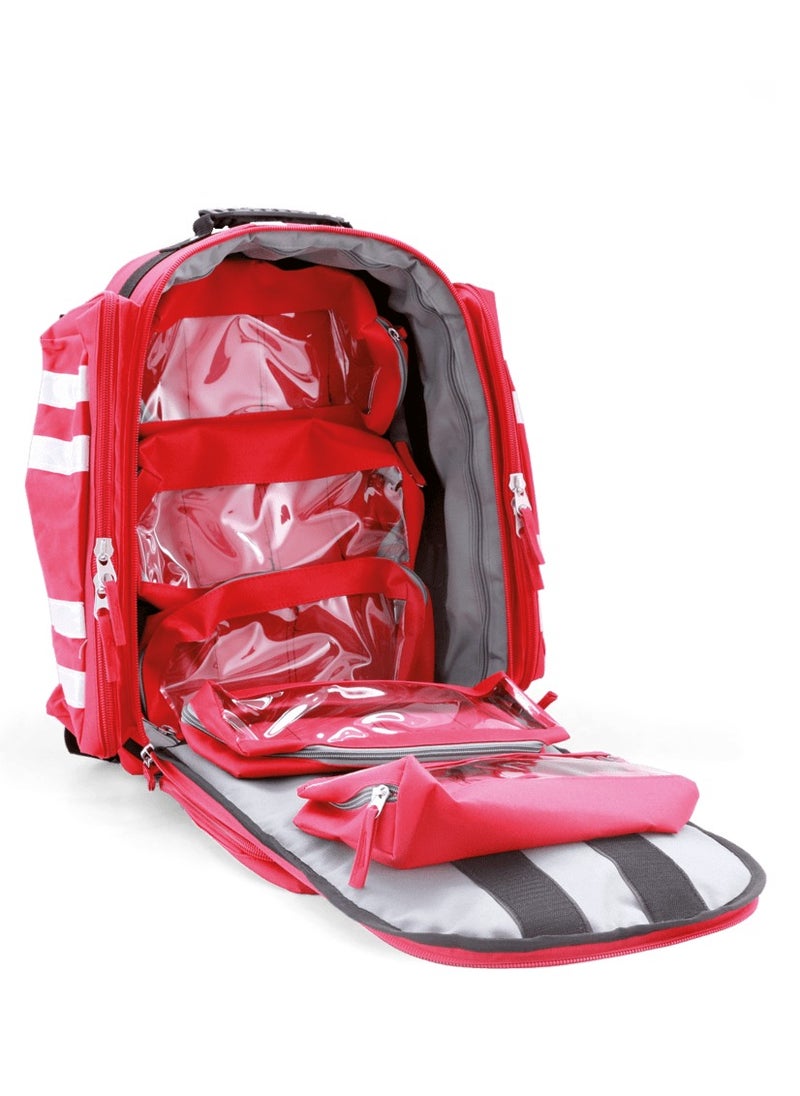 Rescue Backpack - Compact, Lightweight, Versatile First Aid Backpack with Padded Main Compartment, Reinforced Structure, Durable, Ideal for Emergency Response, Outdoor Adventures, and Medical Use.