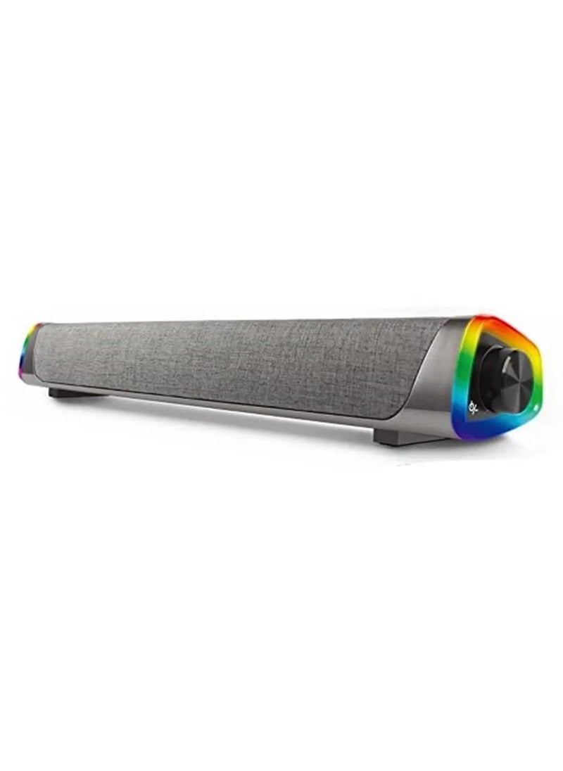 Lecoo DS101 RGB Illuminated Wired Desktop Soundbar Speaker | Stereo Sound with Stylish Design