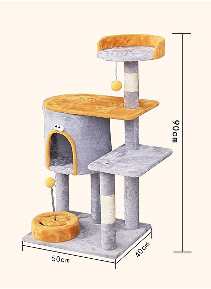 Cat Climbing Frame, Cat Tree Toys Cat House Cat Jumping Platform Claw Scratching Post 50*40*90cm