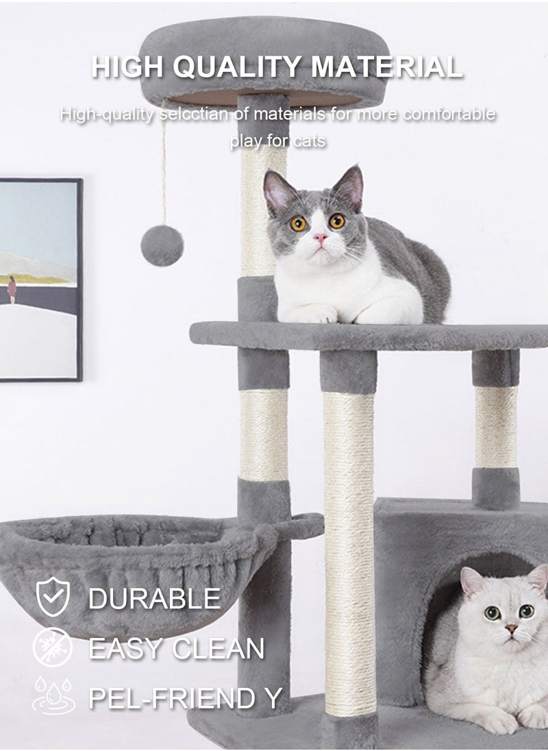 Cat Climbing Frame Cat Tree Toys Cat House Cat Jumping Platform Claw Scratching Post 37*47*133cm