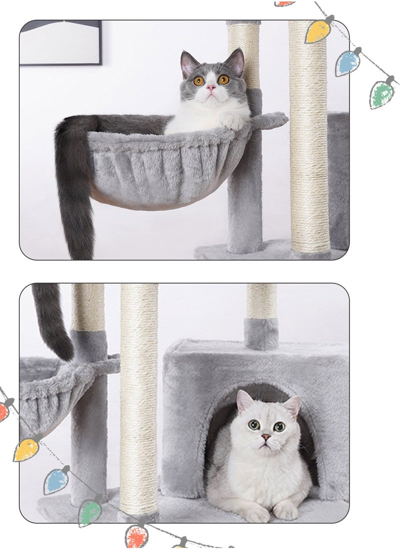 Cat Climbing Frame Cat Tree Toys Cat House Cat Jumping Platform Claw Scratching Post 37*47*133cm