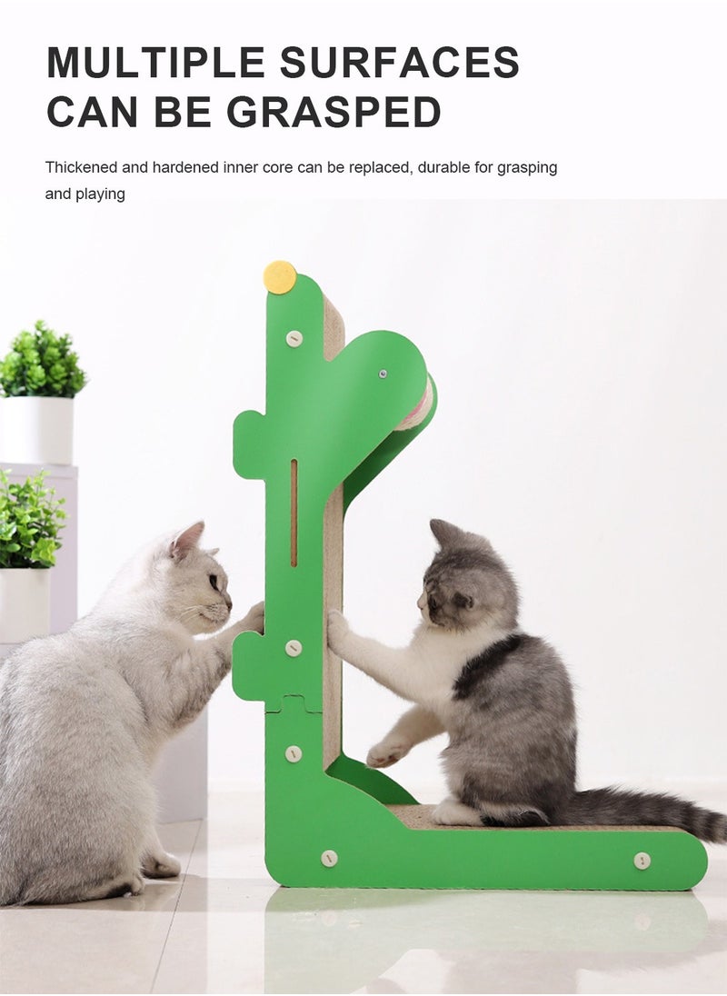 Cactus Shape Cat Scratching Board Vertical Fun Cat Scratching Toy 40*24*55cm