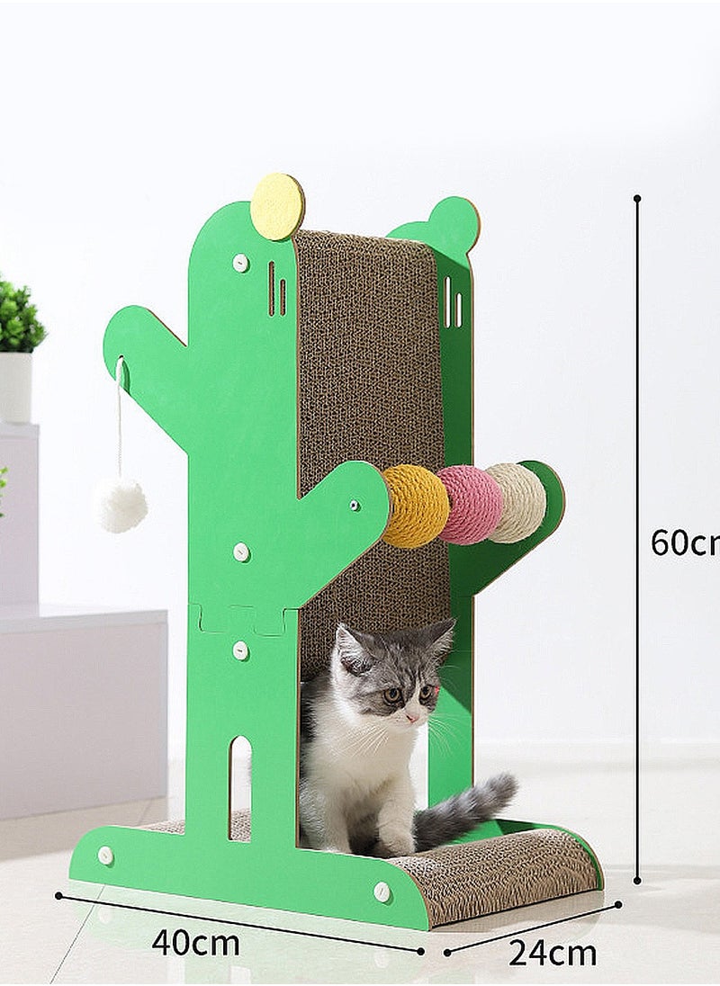 Cactus Shape Cat Scratching Board Vertical Fun Cat Scratching Toy 40*24*55cm