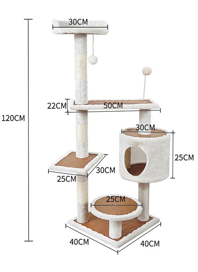 Multifunctional Cat Tree Cat Nest Cat Jumping Platform Cat Scratching Post Cat Climbing Frame Cat Toys