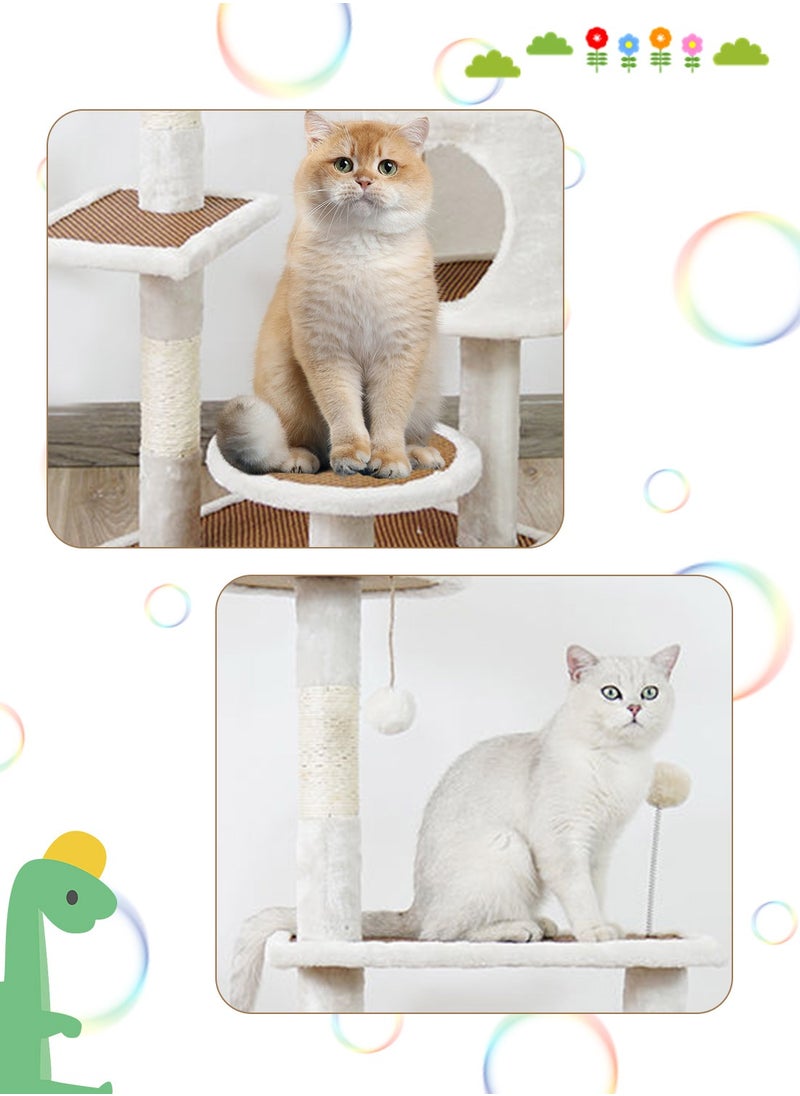 Multifunctional Cat Tree Cat Nest Cat Jumping Platform Cat Scratching Post Cat Climbing Frame Cat Toys