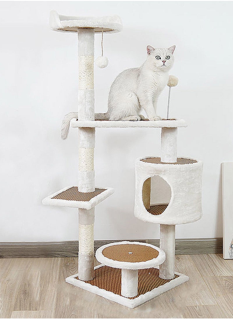 Multifunctional Cat Tree Cat Nest Cat Jumping Platform Cat Scratching Post Cat Climbing Frame Cat Toys