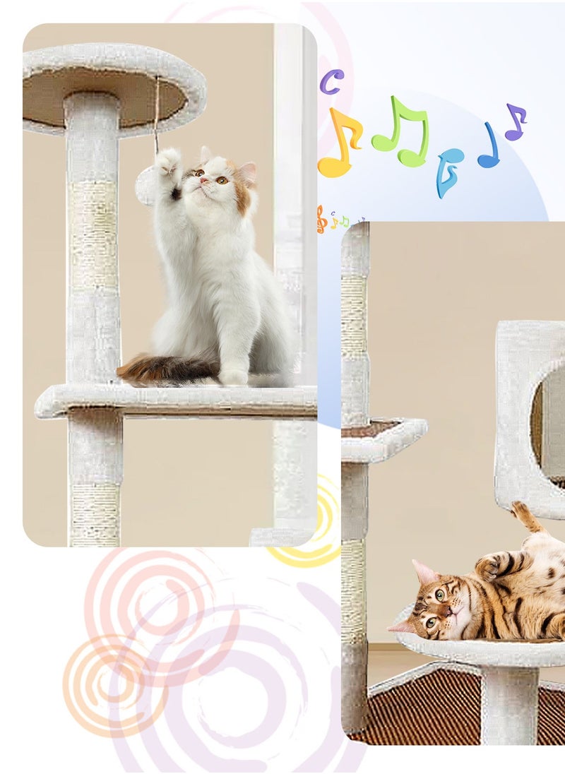 Multifunctional Cat Tree Cat Nest Cat Jumping Platform Cat Scratching Post Cat Climbing Frame Cat Toys