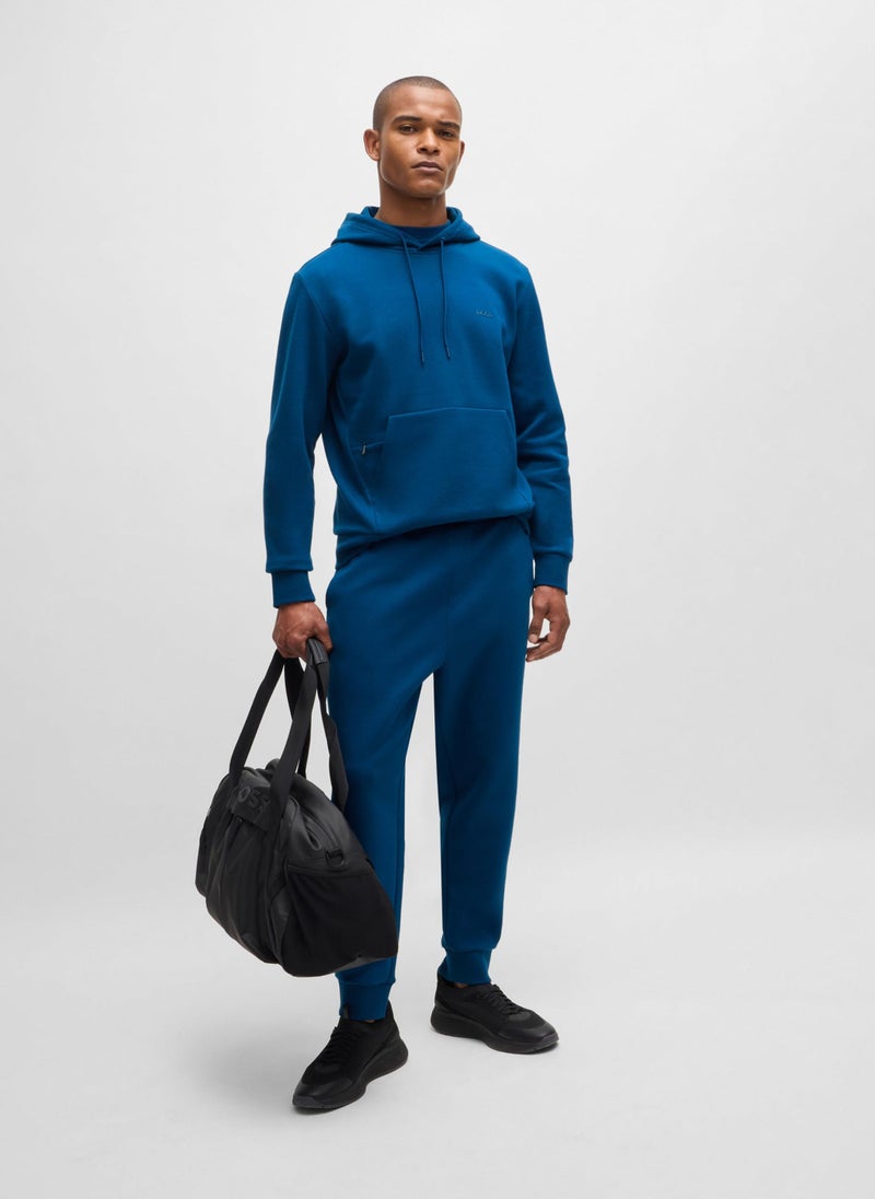 Stretch-cotton tracksuit bottoms with logo print