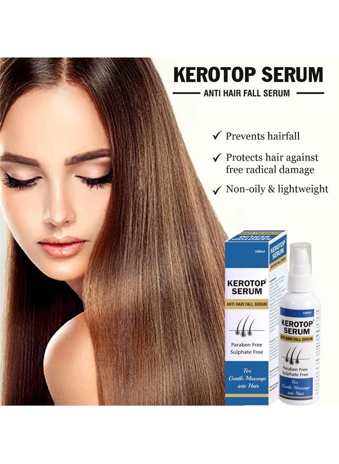 Pil Kerotop Anti Hairfall Hair Serum with Anagain Clinically Proven to Combat Hair Loss for Men and Women, Reactivate Hair Cells, Improves Hair Growth and Hair Density, Paraben & Sulfate Free (100 ML)