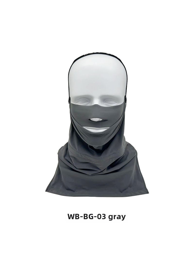 Winter Neck Guard Windproof Warm Ski Balaclava FleeceWB-BG-03 gray half pack ski Hood WB-BG-03 gray half pack ski Hood