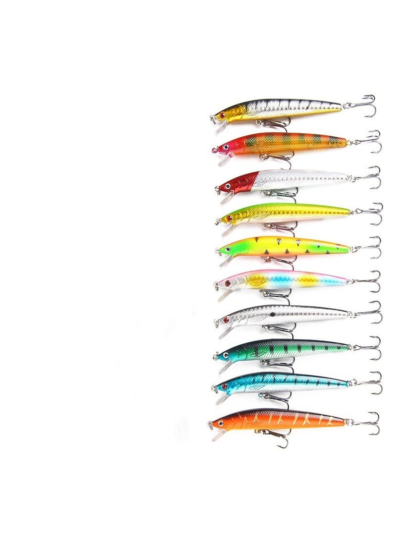 Flying Man Luya bait pumping stop Mino beading fish hovering floating water long shot fresh water fake bait bait white strip10-color bag 10-color bag