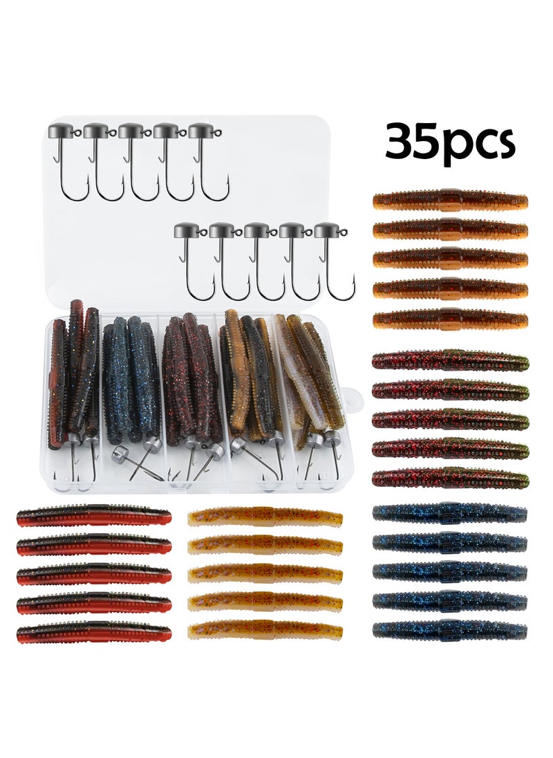 Ned Rig Soft Baits Boxed Set for Bass FishingStick bug 25 10 Ned hook Stick bug 25 10 Ned hook