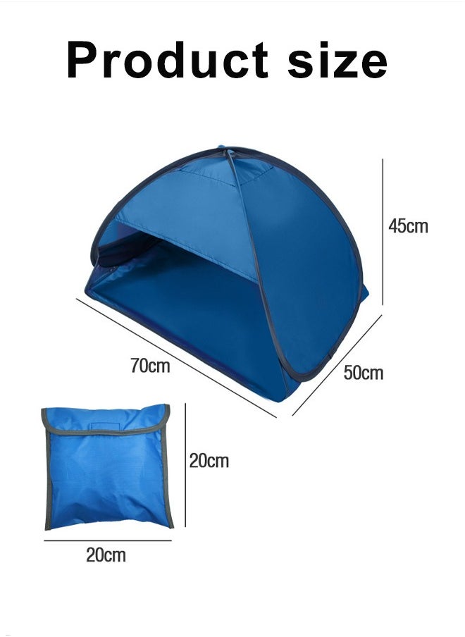 Portable beach sunshade, head mini tent, for outdoor picnics, beaches, and camping, UV resistant automatic opening tent, outdoor indoor pet tent