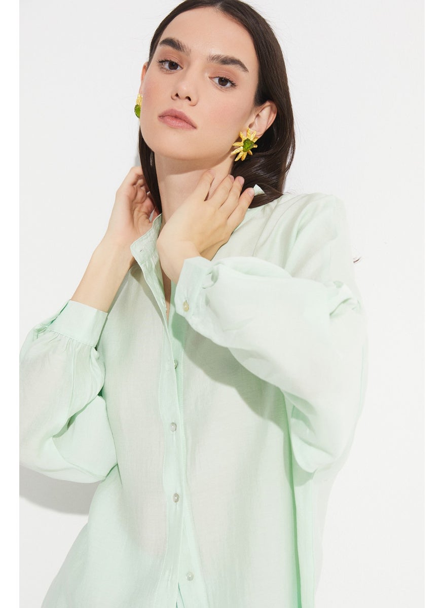 Exclusive Modal Blended Mandarin Collar Shirt