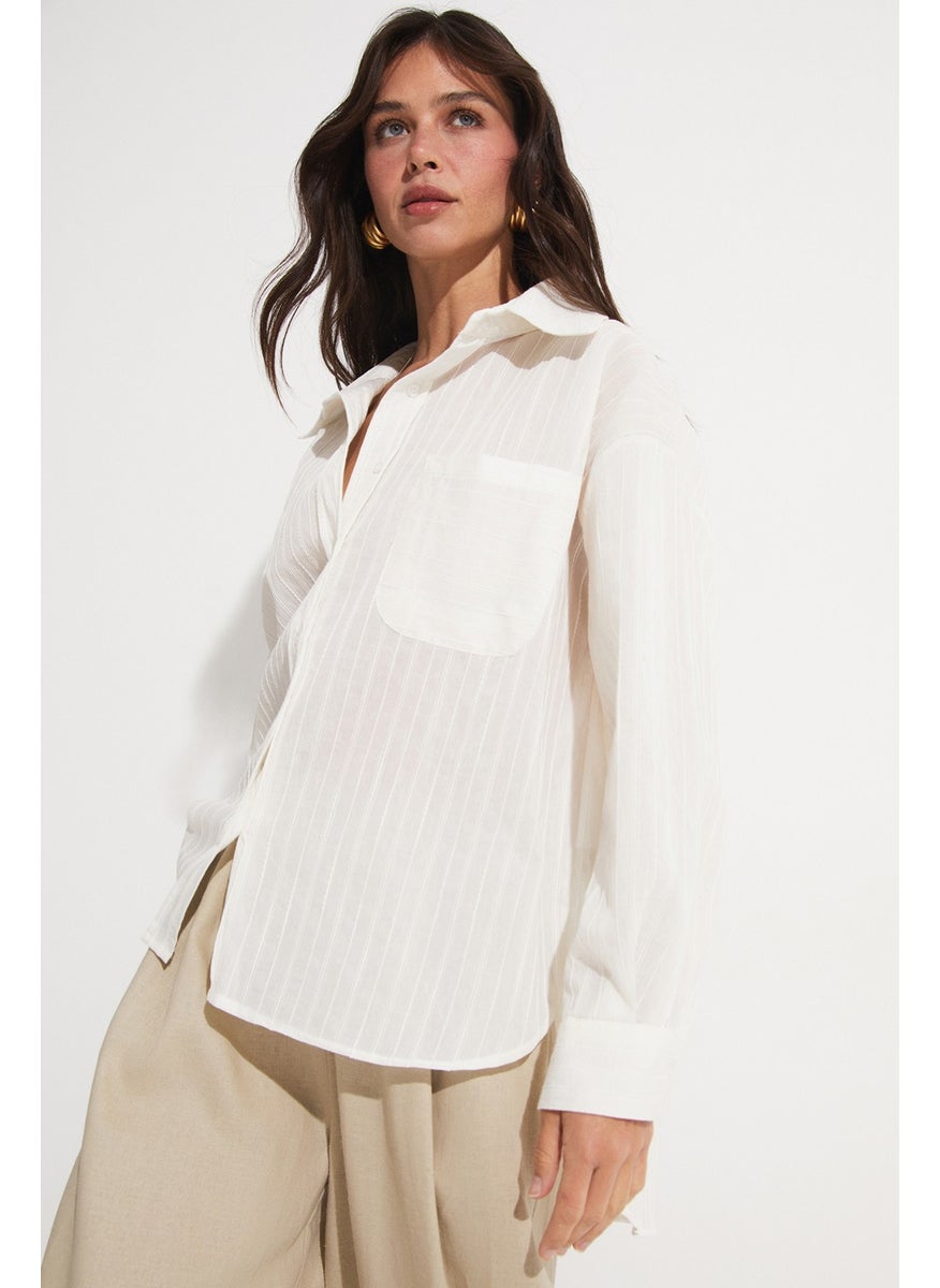 Cotton Blend Pocket Detail Shirt