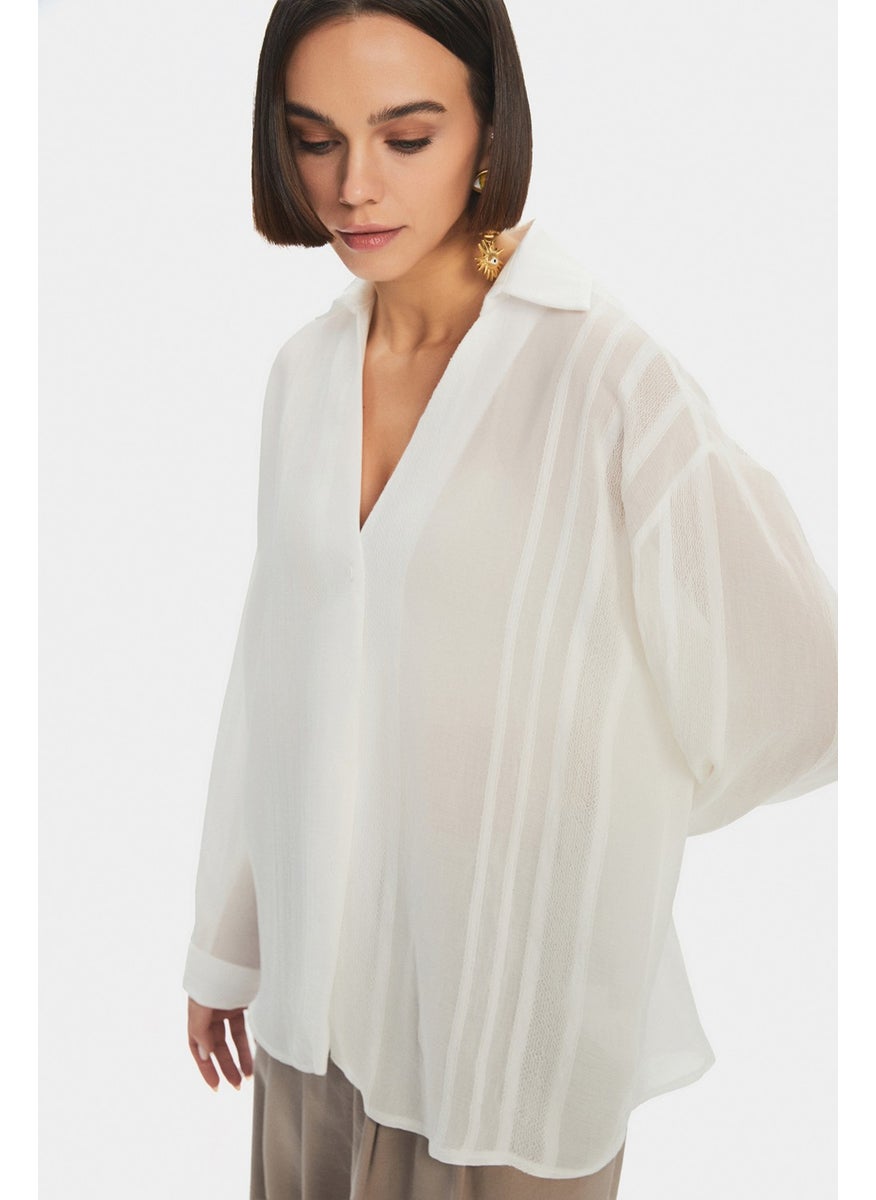 Viscose Blend Loose Cut Shirt