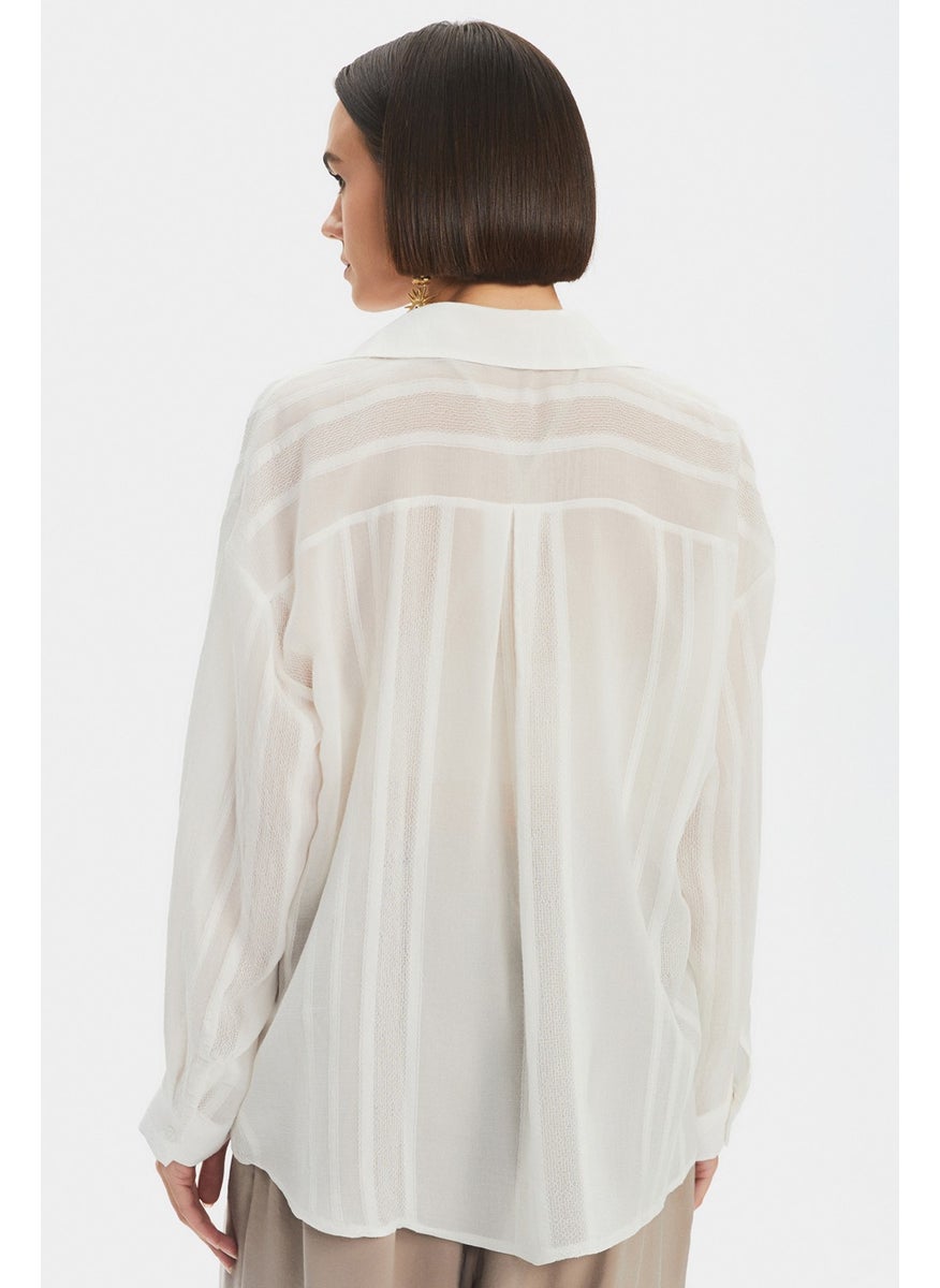 Viscose Blend Loose Cut Shirt