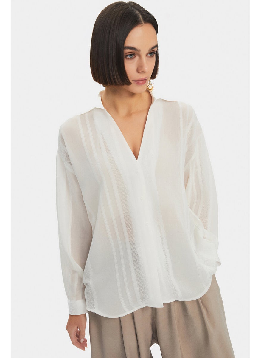 Viscose Blend Loose Cut Shirt