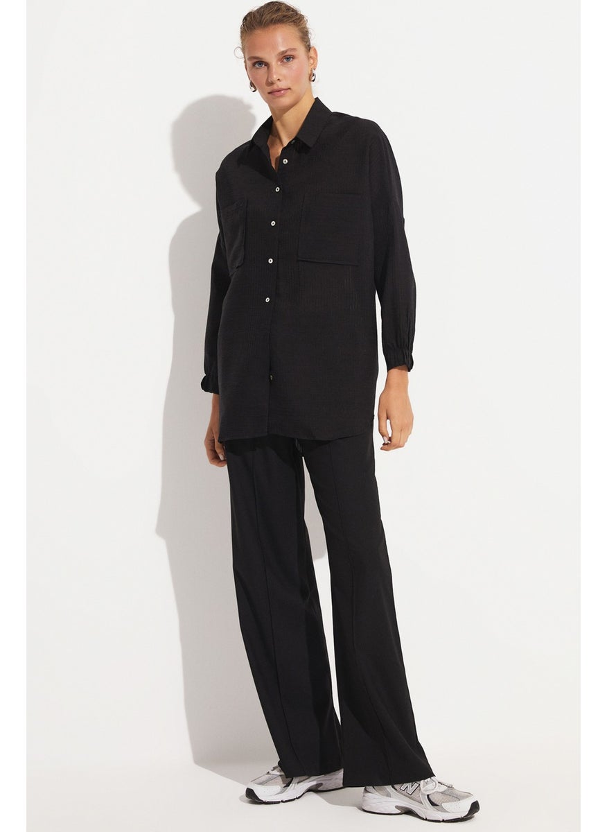 Women's Exclusive Boyfriend/Wide Fit Tencel Blend Shirt