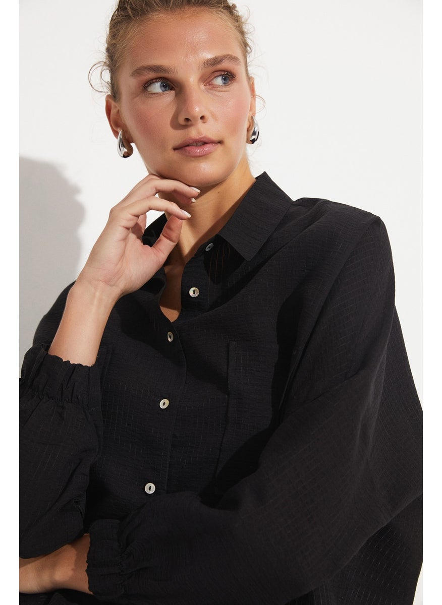 Women's Exclusive Boyfriend/Wide Fit Tencel Blend Shirt