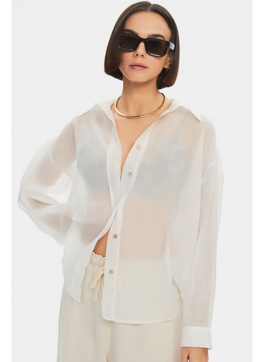 Modal Blend Oversize Basic Shirt