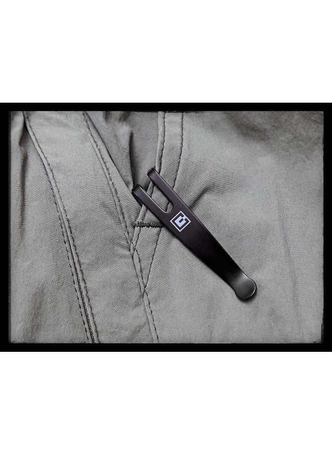 SwissQlip Deep Carry Pocket Clip Compatible with 91mm Victorinox Swiss Army Knife Models (Black)