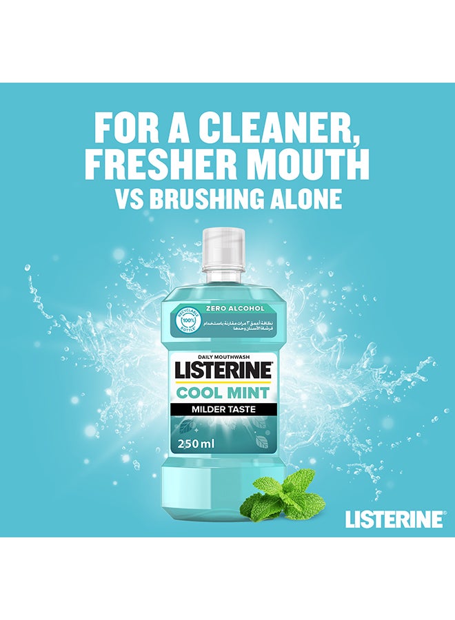 Cool Mint Flavour Daily Mouthwash Milder Taste 250ml