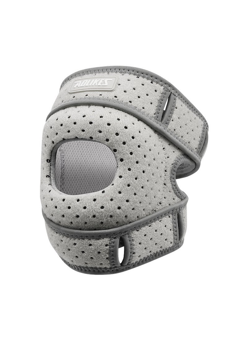 Adjustable Patella Knee Brace for Running  Cycling light gray