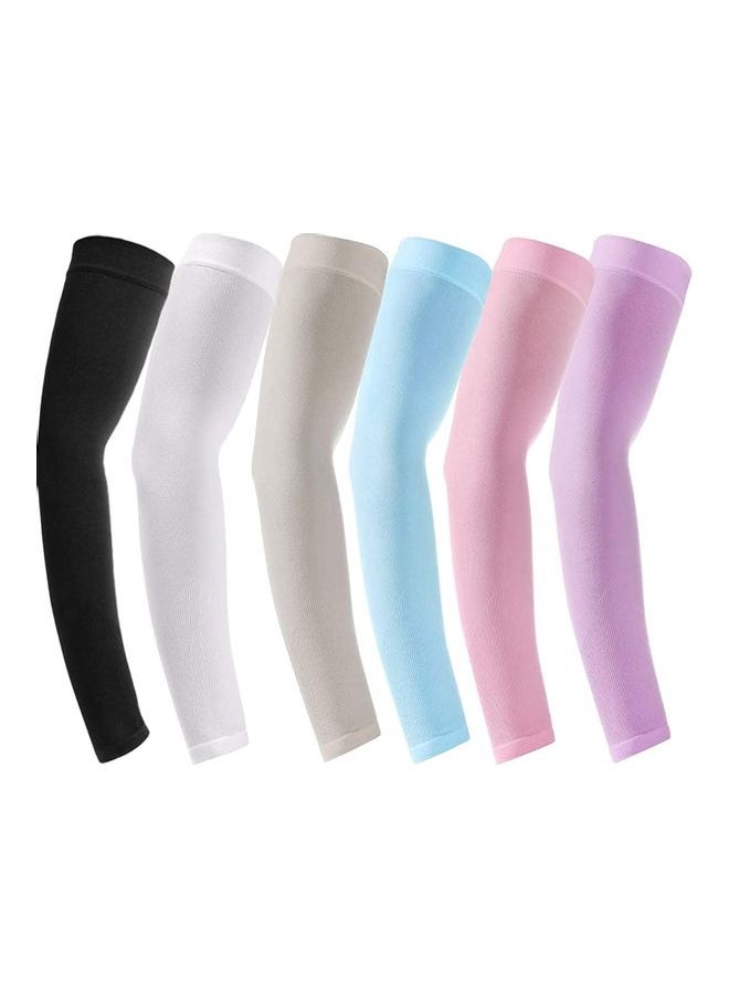 6-Piece UV Sun Protection Arm Sleeves one size