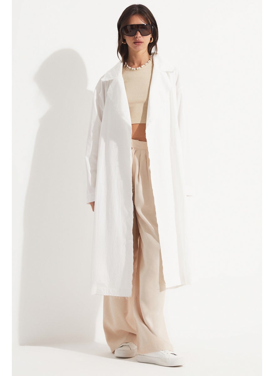 Tie Detail Trench Coat