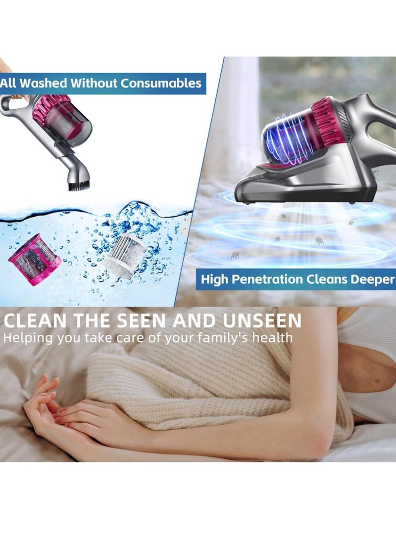 NEW Cordless Vacuum Cleaner with UV-C Ultraviolet, 4-in-1 Mattress & Bed Cleaner, 10000PA Suction, LCD Screen, Three-Speed Adjustment