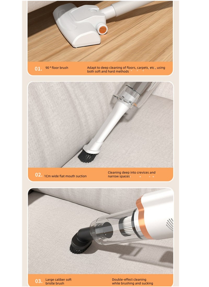 Wireless Handheld Vacuum Cleaner -Handheld Vacuum Cleaner 8500 PA Strong Suction Power, Car Portable Wireless Vacuum Cleaner With Gap Tool, Dustproof Cup Can Be Charged And Lightweight, Suitable For Car, Home, Kitchen, Pet Hair And Narrow Space