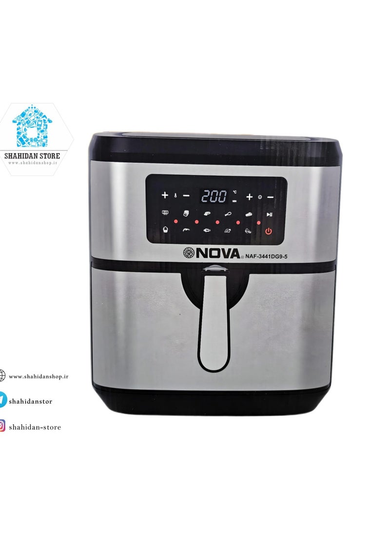 Air Fryer Black & Silver, 9.2 Litre,Nova NAF-3441DG9-5