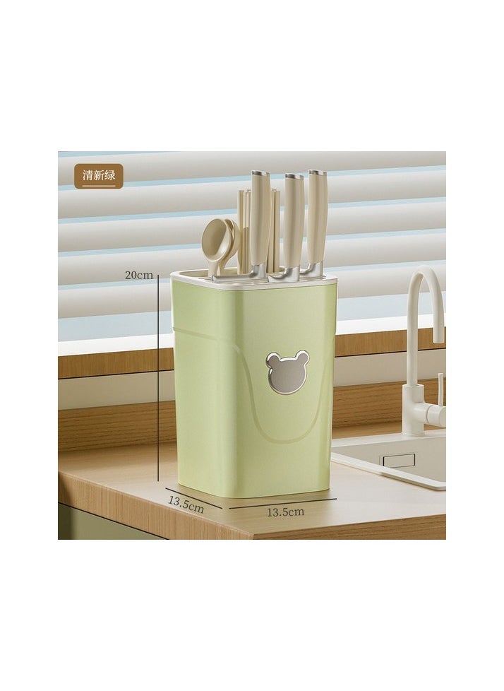 Multifunctional knife shelves for the kitchen counter Colour:Green model:1