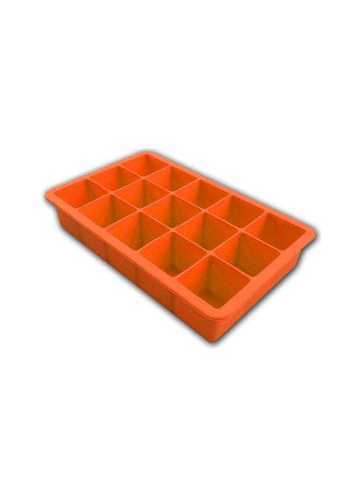 ASSELF FOOD CLASS SILICONE BUILDER 14 GROUP ICE Cube Mold Colour:Orange Colour:Gray