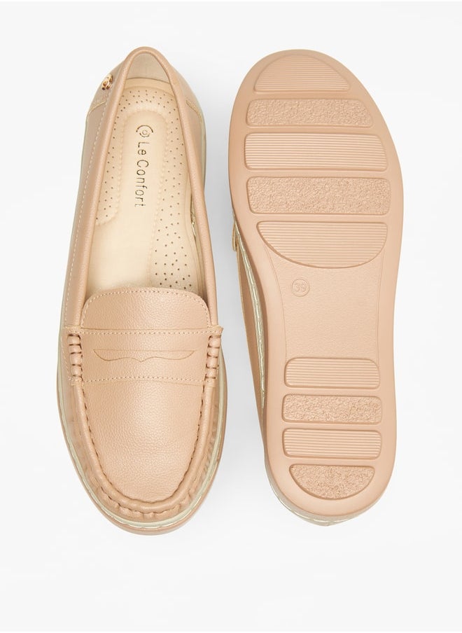 Solid Slip-On Moccasins