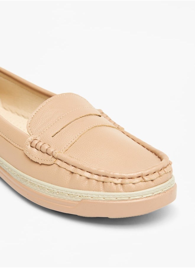 Solid Slip-On Moccasins