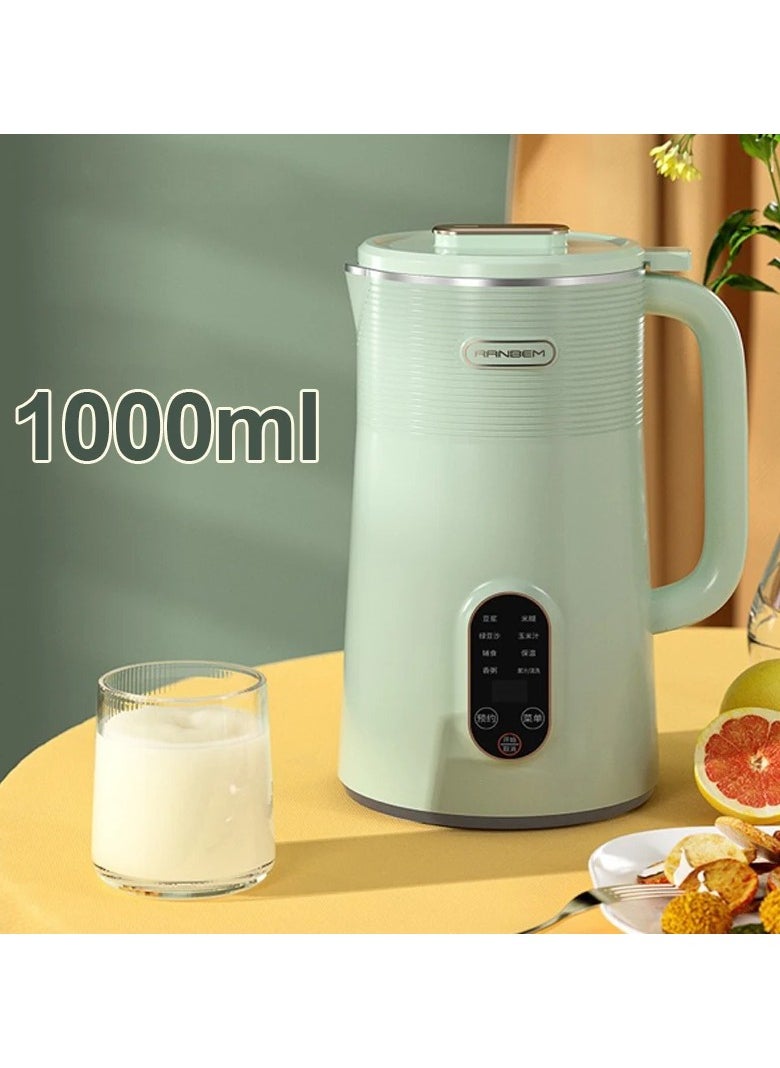 1000ml Soy Milk Machine Electric Juicer Blender Portable Mixer Soybean Maker Rice Paste Maker Wall Breaking Machine