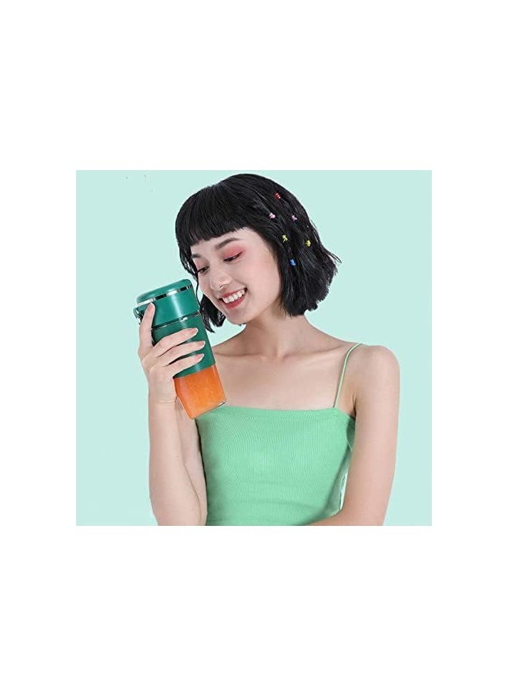 Blender Cup Portable Blender Cup 300ml Personal Juice Extractor with Two Blade Stainless Steel Cutting Head Battery Operated Fruit Juice Mixer Make Healthy Smoothies for Travel Cooking.