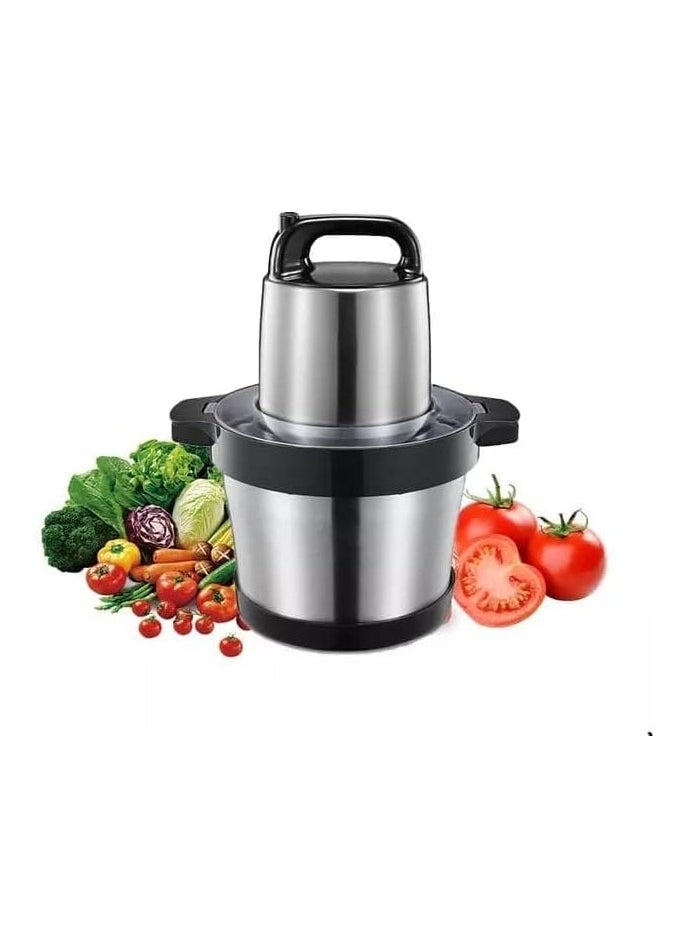 Food Chopper Electric, Food Chopper, Set Food Processor Food Processor Electric Personal Blender 6L Stainless Steel Bowl Kitchen Electric Meat Grinder