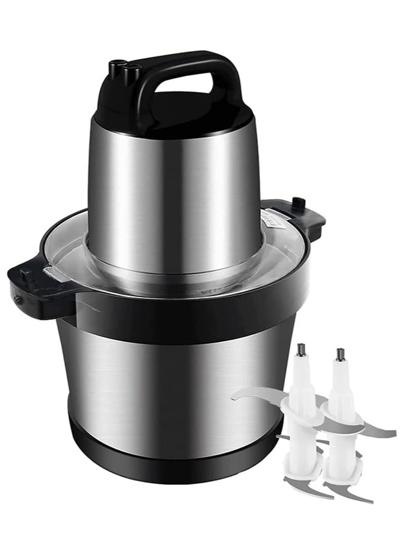 Food Chopper Electric, Food Chopper, Set Food Processor Food Processor Electric Personal Blender 6L Stainless Steel Bowl Kitchen Electric Meat Grinder