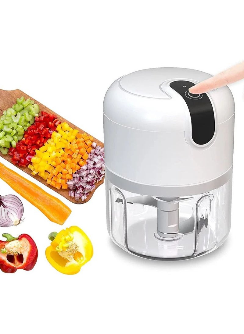 Electric Mini Wireless Garlic Chopper Food Processor Mincer for Onion Ginger Pepper Nuts Baby Food Meat Powerful Mini Onion Chopper Electric Food Chopper.