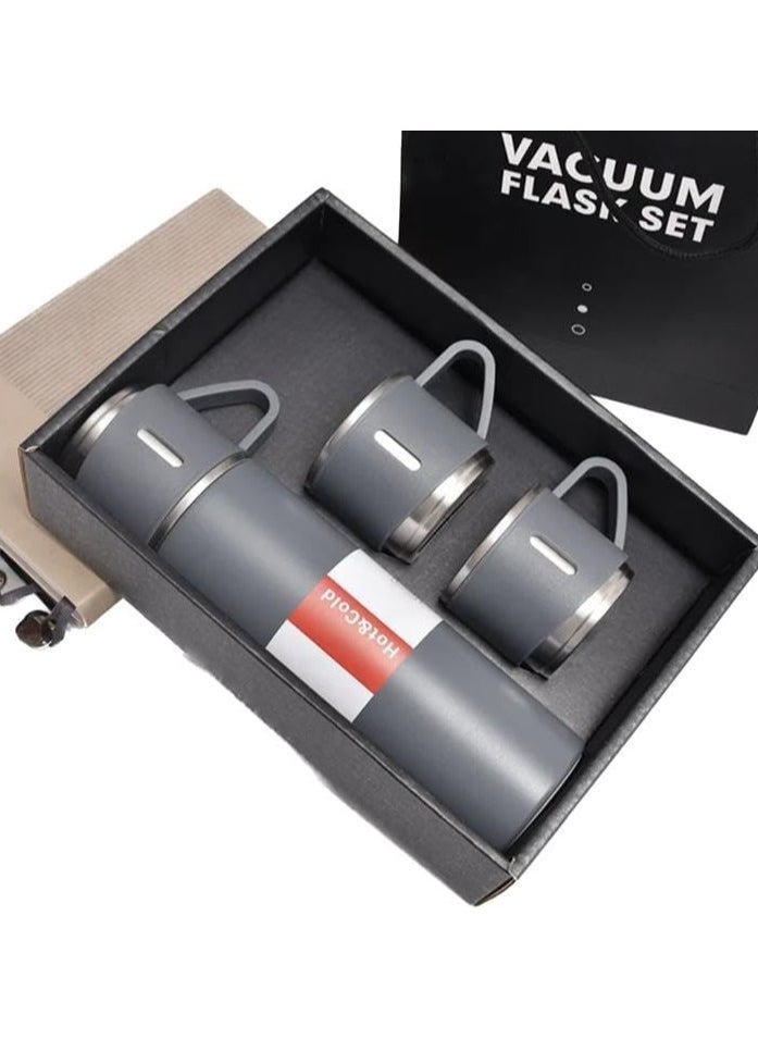 Vacuum Insulated Flask Set, Stainless Steel Vacuum Flask Water bottle with Cups