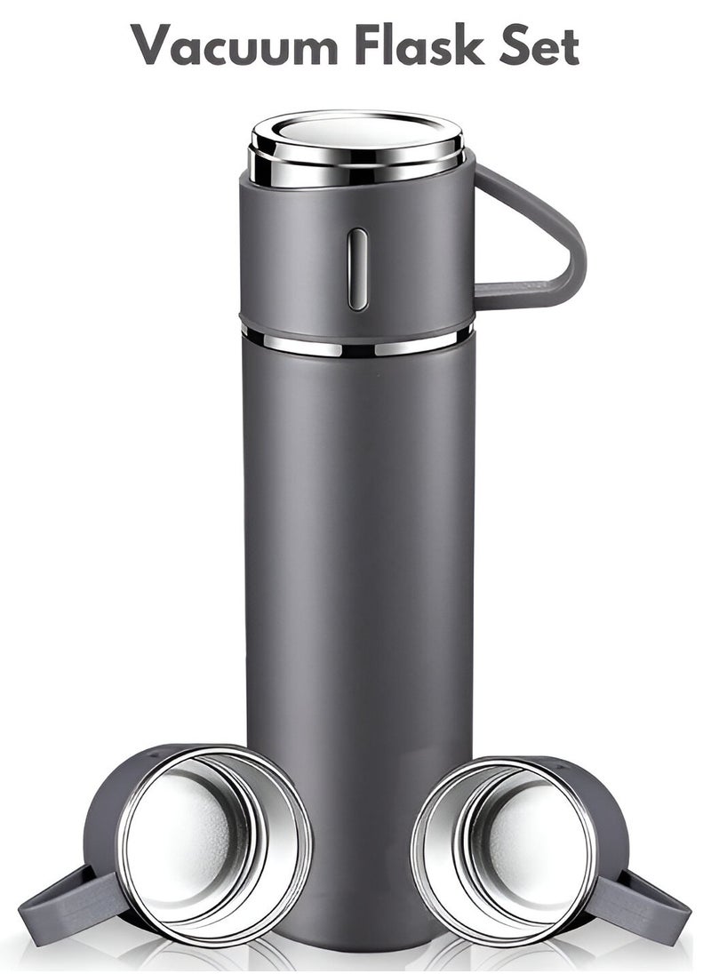 Vacuum Insulated Flask Set, Stainless Steel Vacuum Flask Water bottle with Cups