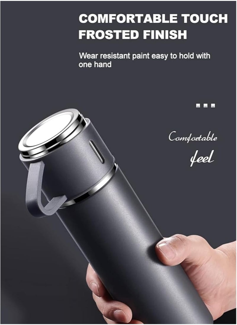 Vacuum Insulated Flask Set, Stainless Steel Vacuum Flask Water bottle with Cups