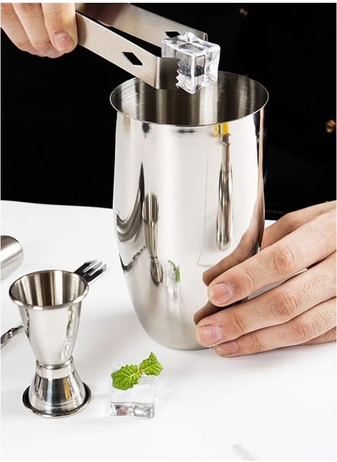 Cocktail Shaker Set Professional Bartender And Family Bar Boston Cocktail Shaker Set, Silver