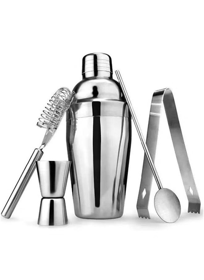 Cocktail Shaker Set Professional Bartender And Family Bar Boston Cocktail Shaker Set, Silver