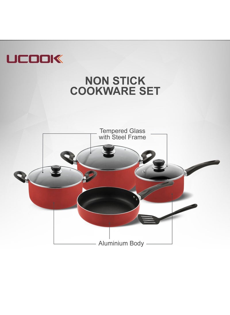 UCOOK Non-Stick 8 Pcs Cookware Set