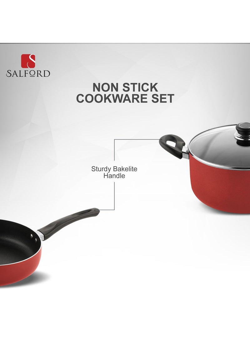 Salford 6 pcs Nonstick Cookware Set with Cool Touch Bakelite Handles